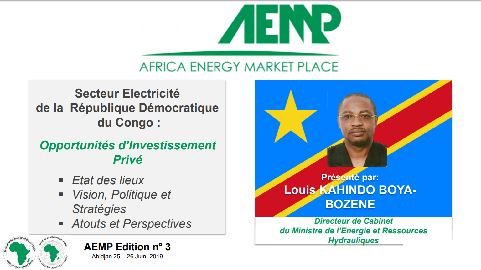 DR Congo AEMP Presentation