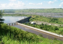 The Grand Inga dam on the Congo River.