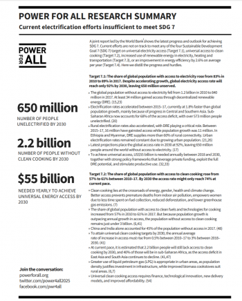 SDG7 lagging far behind targets