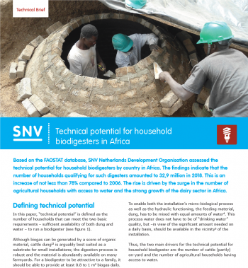 SNV biodigesters report